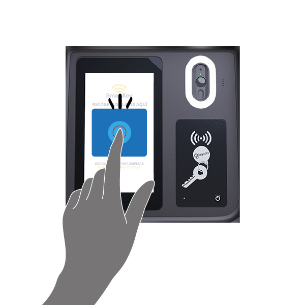 3. Confirm the opening by pressing the locker screen