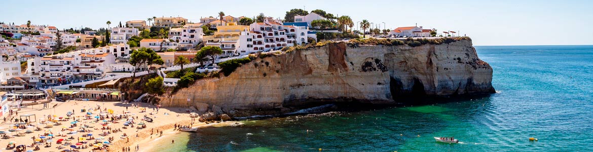 Carvoeiro beach in Faro Portugal