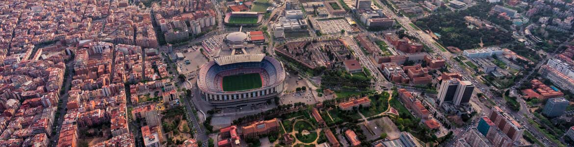 Aerial view of Camp Nou - F. C. Barcelona
