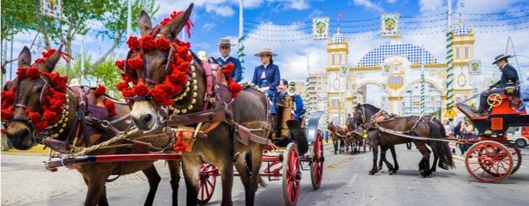 Driving route feria de abril Sevilla