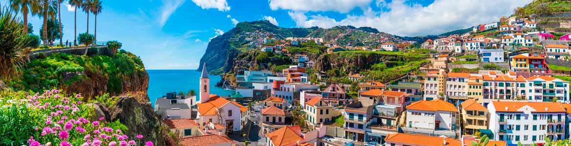 Panoramic view of Funchal from the Botanical Garden