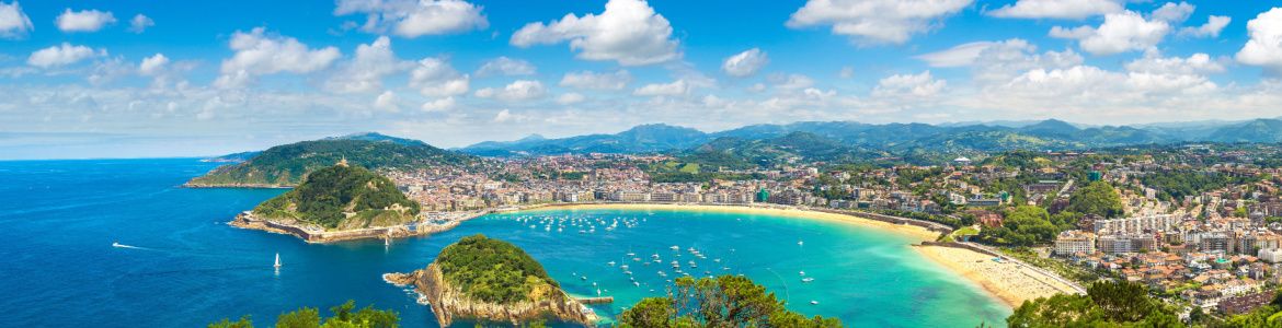 Panoramic view of San Sebastián in the Basque Country