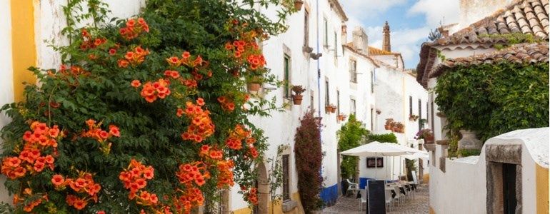 Óbidos Castle and Christmas Town in Portugal