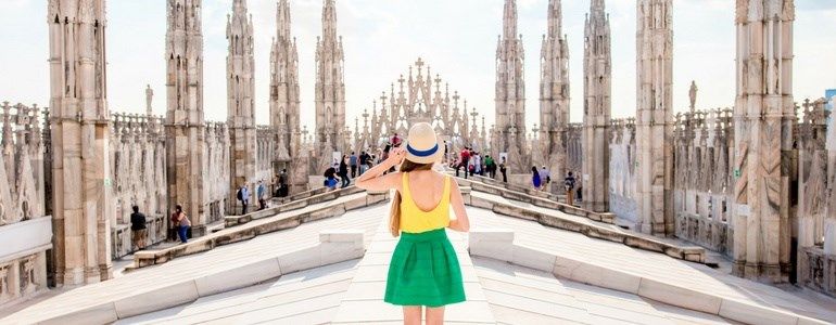 Driving route through Milan