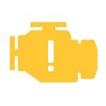 Exhaust gas control system malfunction warning symbols